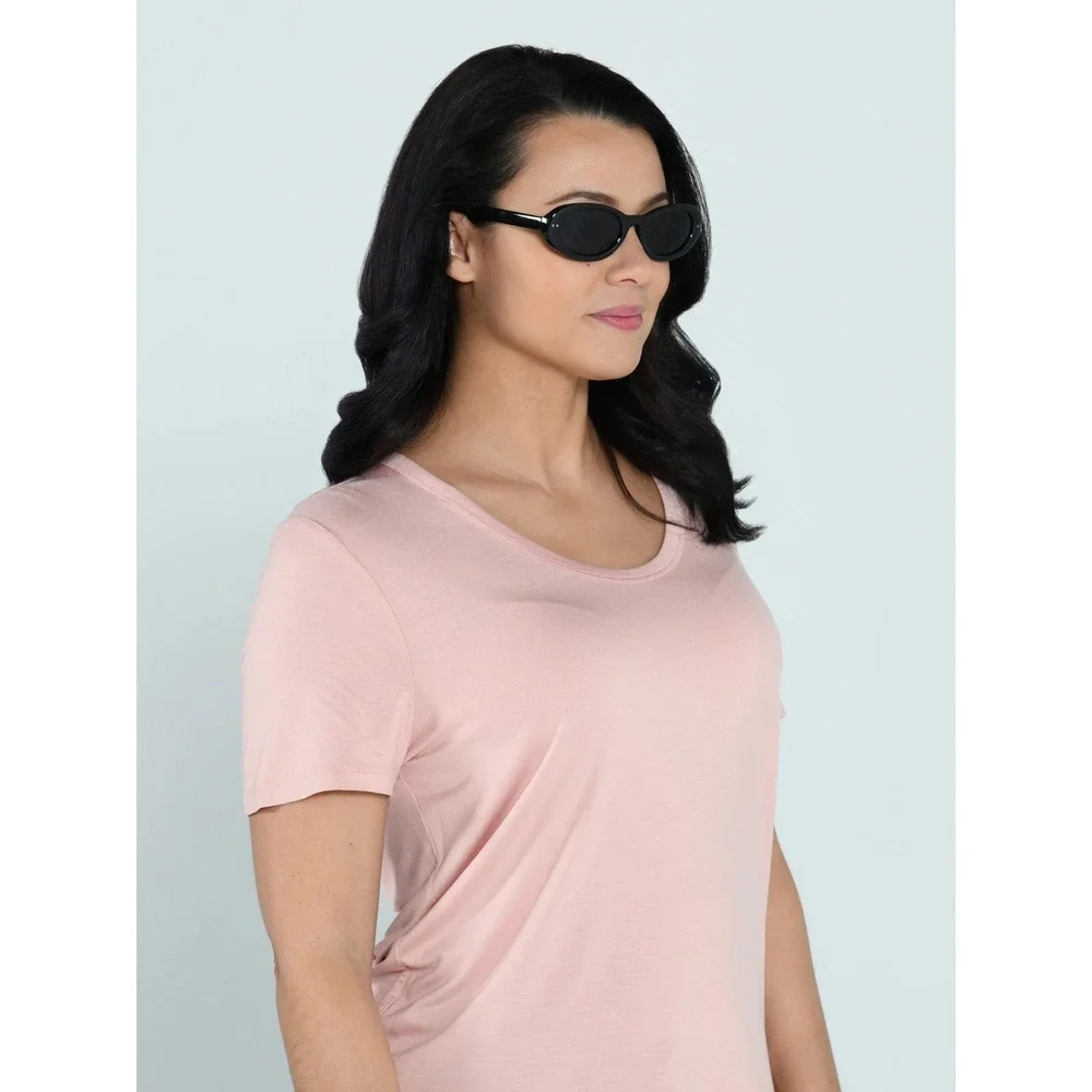 Foster Grant‎ Womens Black Oval Trend Sunglasses T12